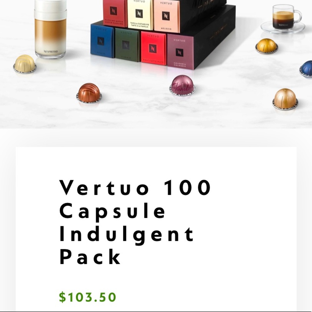 Nespresso 100 pack Pods